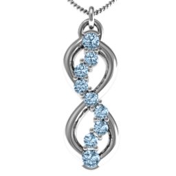 Nine Stone Infinity Pendant