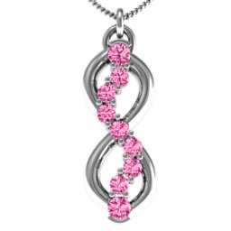 Nine Stone Infinity Pendant