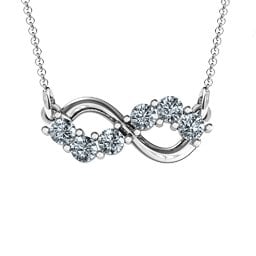 Horizontal Infinity Pendant with 6 Stones