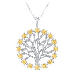 Halo Family Tree Pendant