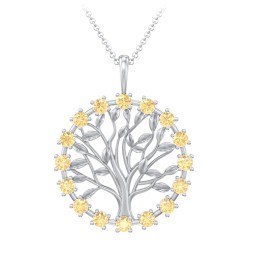 Halo Family Tree Pendant