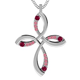 Stylish Curved Cross Pendant