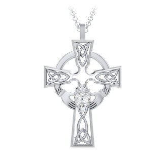 Claddagh Celtic Cross Pendant