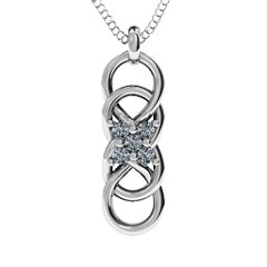 Sisters Interlocked Infinity Pendant – 10K Yellow Gold with Cubic Zirconia