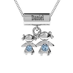 Sisters or Mother and Daughter Character Pendant