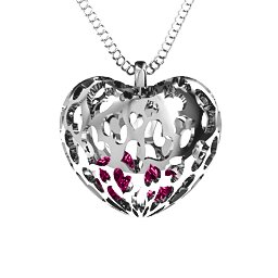 Caged Hearts Pendant With 2–6 Stones