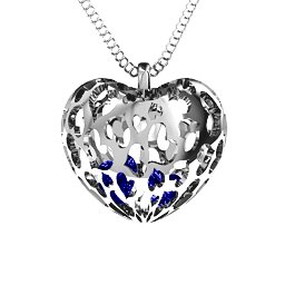 Caged Hearts Pendant With 2–6 Stones
