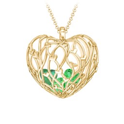 Organic Caged Hearts Pendant