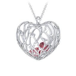 Organic Caged Hearts Pendant