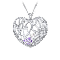 Organic Caged Hearts Pendant