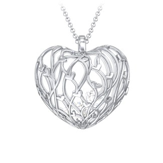 Organic Caged Hearts Pendant