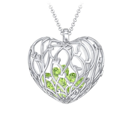 Organic Caged Hearts Pendant