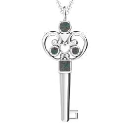 3–5 Stone Accented Key Pendant