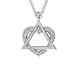 Adoption Pendant in 925 Sterling Silver with Diamond