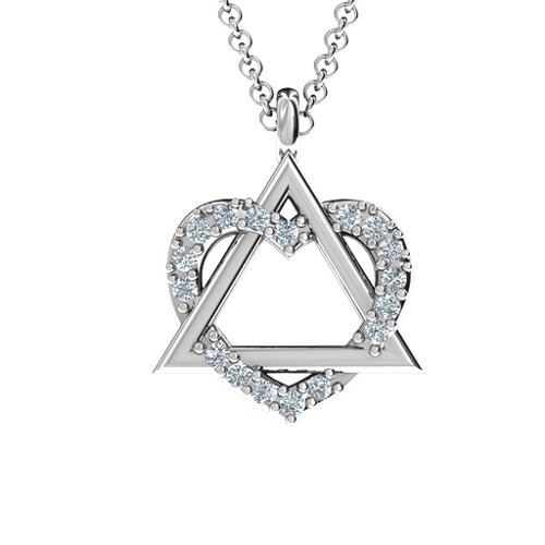 Adoption Pendant – Sterling Silver with Diamond