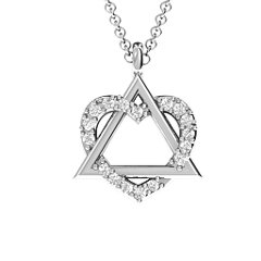 Adoption Pendant – 10K Yellow Gold with White Premium Zirconia