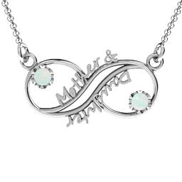 Mother and Daughter Infinity Pendant