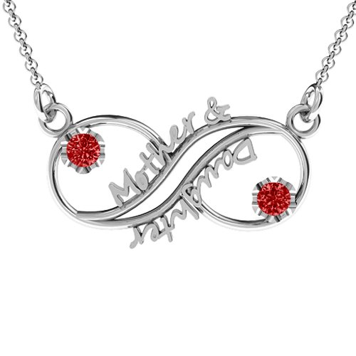Mother and Daughter Infinity Pendant