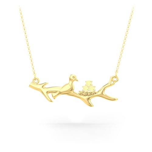 Mother's Nest with 1-5 Stones Pendant – 10K Yellow Gold with Citrine