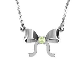 Put A Bow On It Pendant in 925 Sterling Silver with Peridot