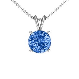 Graceful Round Solitaire Pendant