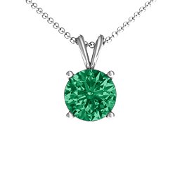 Graceful Round Solitaire Pendant