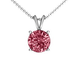 Graceful Round Solitaire Pendant
