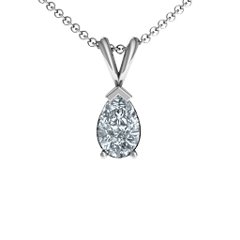 Pear Cut Elegance Pendant – Sterling Silver with White Premium Zirconia