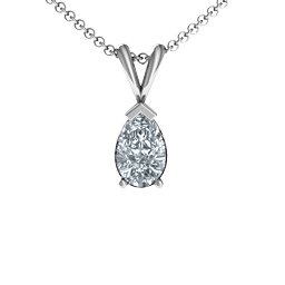 Pear Cut Elegance Pendant in 925 Sterling Silver