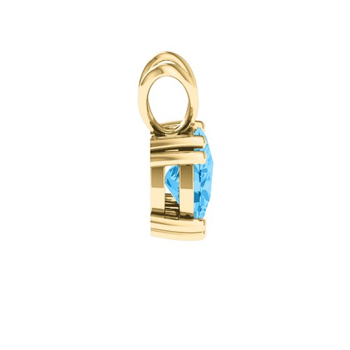 Angelic Oval Cut Pendant – 18K Gold Plated Silver with Blue Topaz