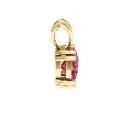 Angelic Oval Cut Pendant – 18K Gold Plated Silver with Red Premium Zirconia