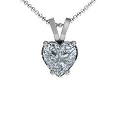 Opulent Heart Pendant – 18K Gold Plated Silver with White Premium Zirconia