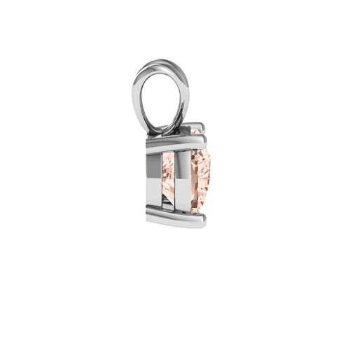 Chelsea Solitaire Pendant – Sterling Silver with Morganite