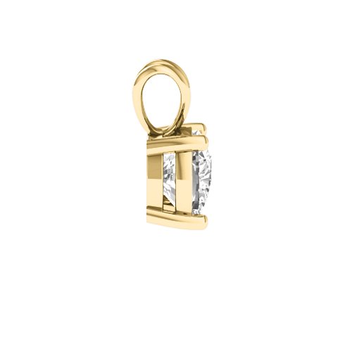 Chelsea Solitaire Pendant – 10K Yellow Gold with White Premium Zirconia