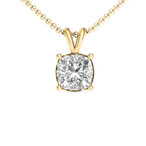 Chelsea Solitaire Pendant – 10K Yellow Gold with White Premium Zirconia