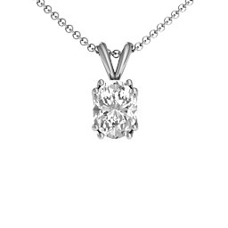 Larissa Solitaire Pendant in 925 Sterling Silver with White Premium Zirconia