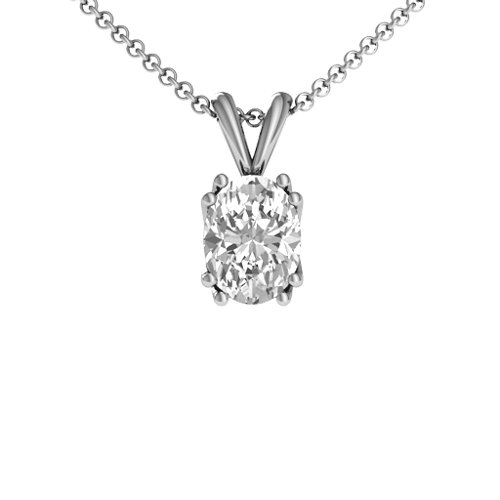 Larissa Solitaire Pendant – Sterling Silver with White Premium Zirconia