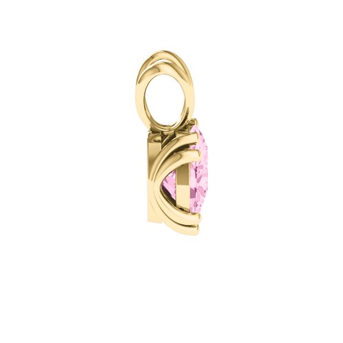 Larissa Solitaire Pendant – 10K Yellow Gold with Fancy Pink Premium Zirconia