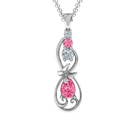 Ornate Butterfly Infinity Pendant