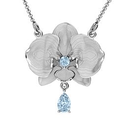 Orchid and Pear Drop Pendant