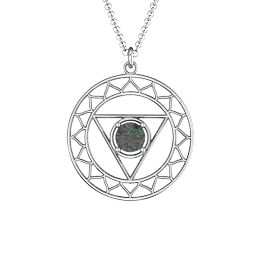 Throat Chakra Pendant in 925 Sterling Silver with Alexandrite