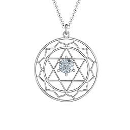 Heart Chakra Pendant in 925 Sterling Silver