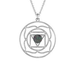 Root Chakra Pendant in 925 Sterling Silver with Alexandrite