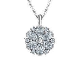 Daisy Cluster Pendant in 925 Sterling Silver