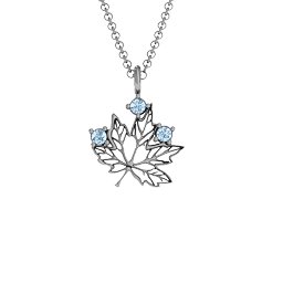 Maple Leaf with Stone Pendant
