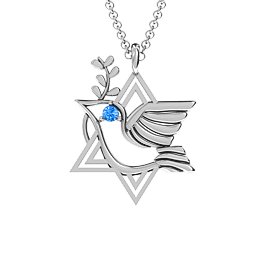 Star of David and Dove of Peace Pendant