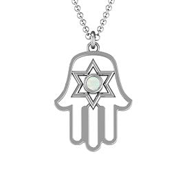 Hamsa with Star of David Pendant