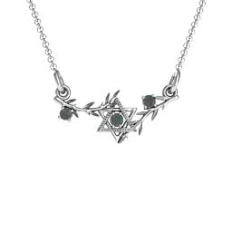 Star of David with Olive Branches Pendant