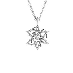 Olive Branch Star of David Pendant