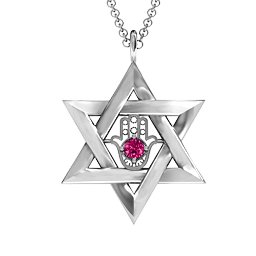 Star of David with Hamsa Pendant